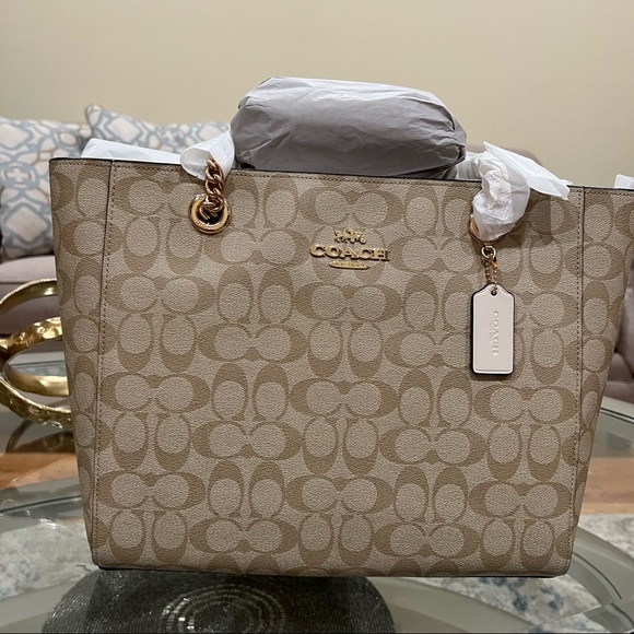 Coach Marlie Tote In Signature Canvas Bag - Picture 3 of 13